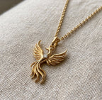 Anka Kuşu Kolye | Fable Serisi | Altın Kaplama 925 Gümüş | Mihu Jewelry