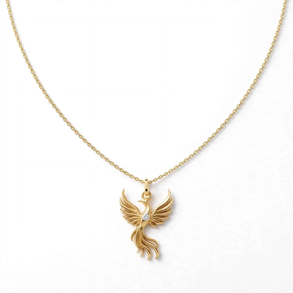 Anka Kuşu Kolye | Fable Serisi | Altın Kaplama 925 Gümüş | Mihu Jewelry