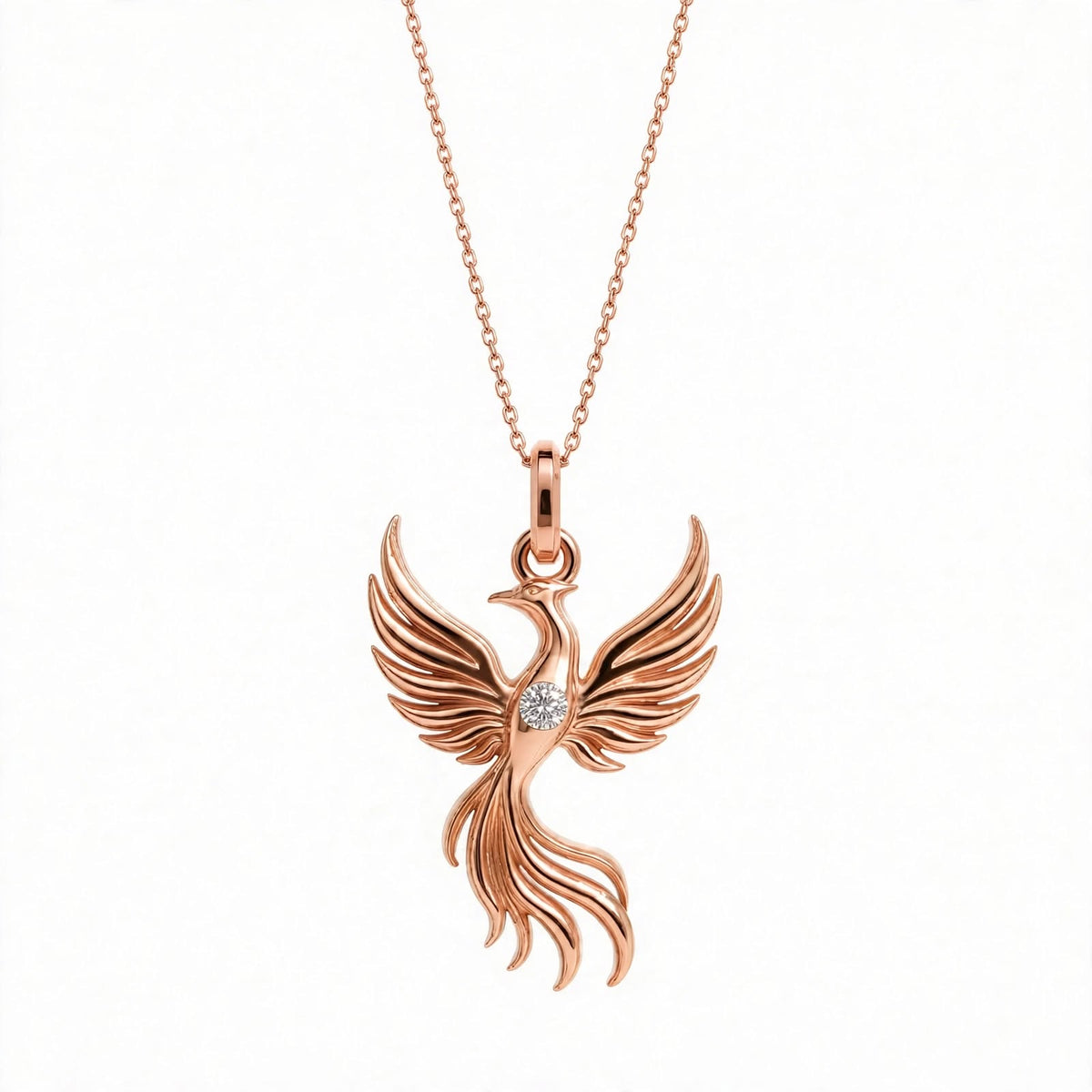 Anka Kuşu Kolye | Fable Serisi | Altın Kaplama 925 Gümüş | Mihu Jewelry