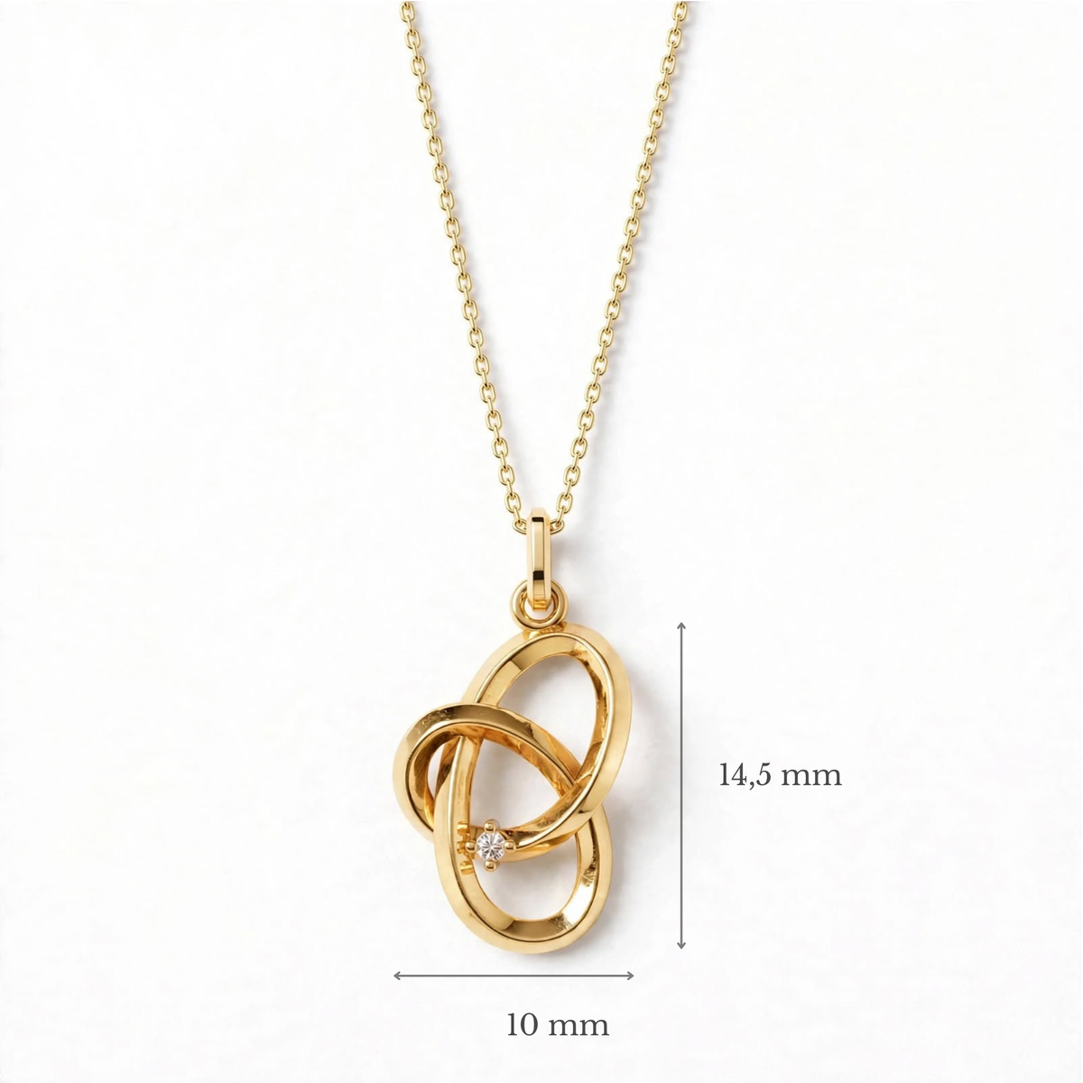 Aşk Düğümü Kolye | Fable Serisi | Altın Kaplama 925 Gümüş | Mihu Jewelry