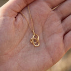 Aşk Düğümü Kolye | Fable Serisi | Altın Kaplama 925 Gümüş | Mihu Jewelry