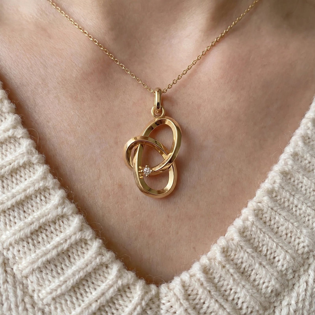 Aşk Düğümü Kolye | Fable Serisi | Altın Kaplama 925 Gümüş | Mihu Jewelry