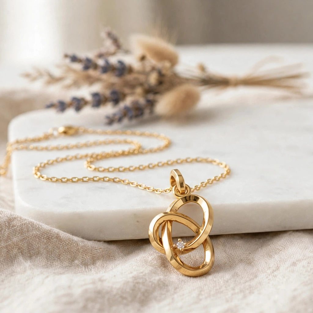 Aşk Düğümü Kolye | Fable Serisi | Altın Kaplama 925 Gümüş | Mihu Jewelry