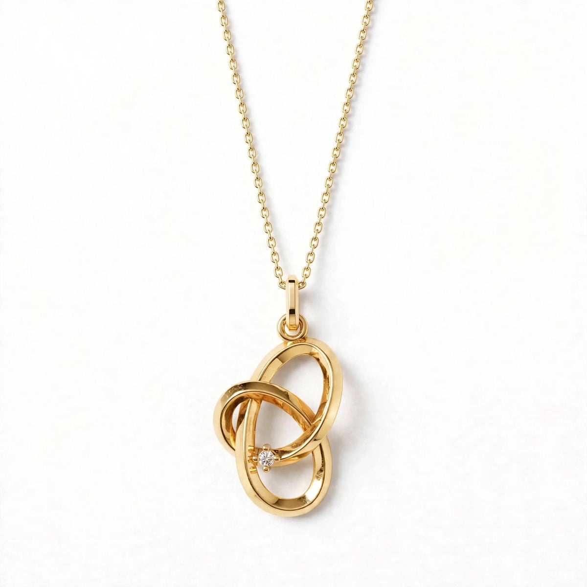 Aşk Düğümü Kolye | Fable Serisi | Altın Kaplama 925 Gümüş | Mihu Jewelry