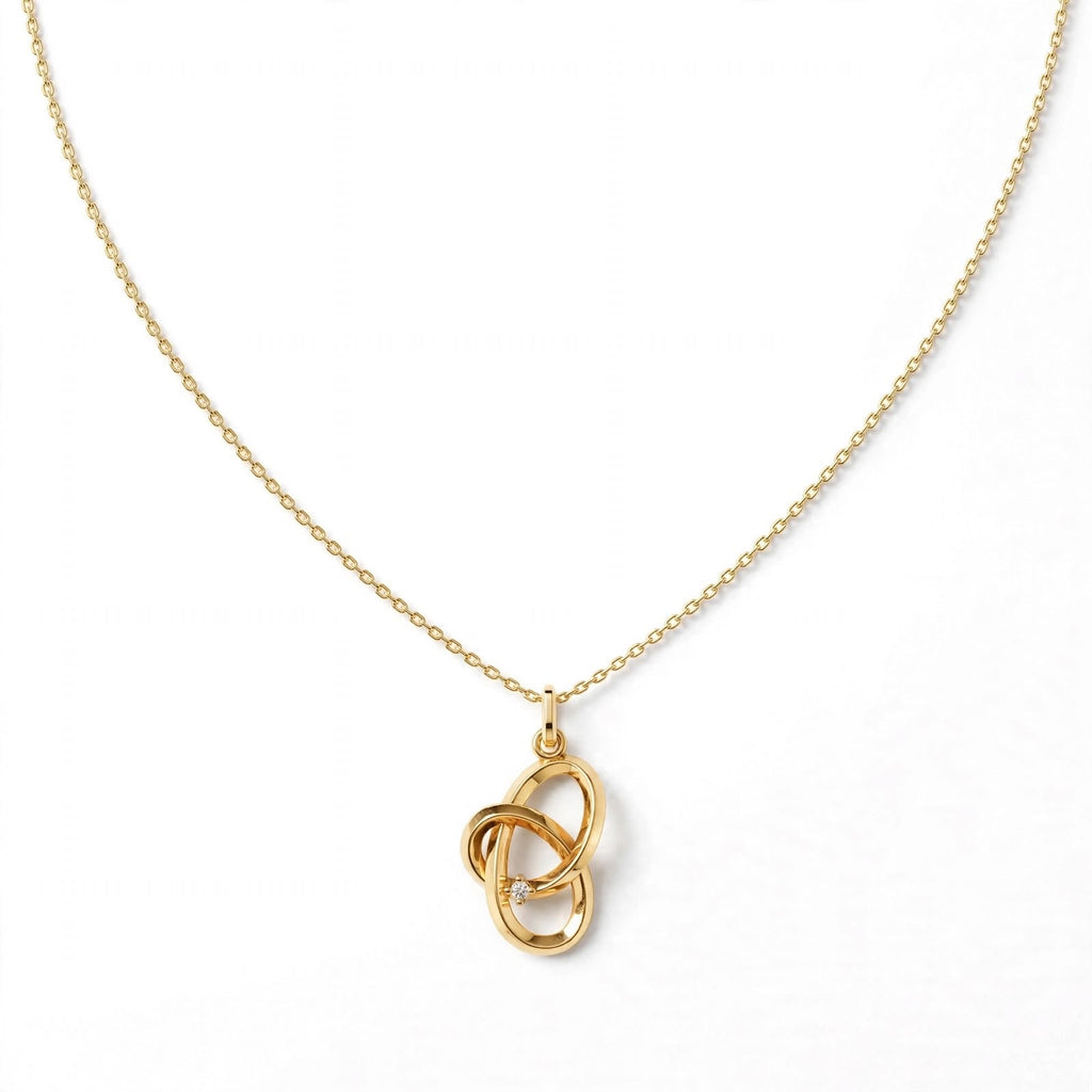 Aşk Düğümü Kolye | Fable Serisi | Altın Kaplama 925 Gümüş | Mihu Jewelry