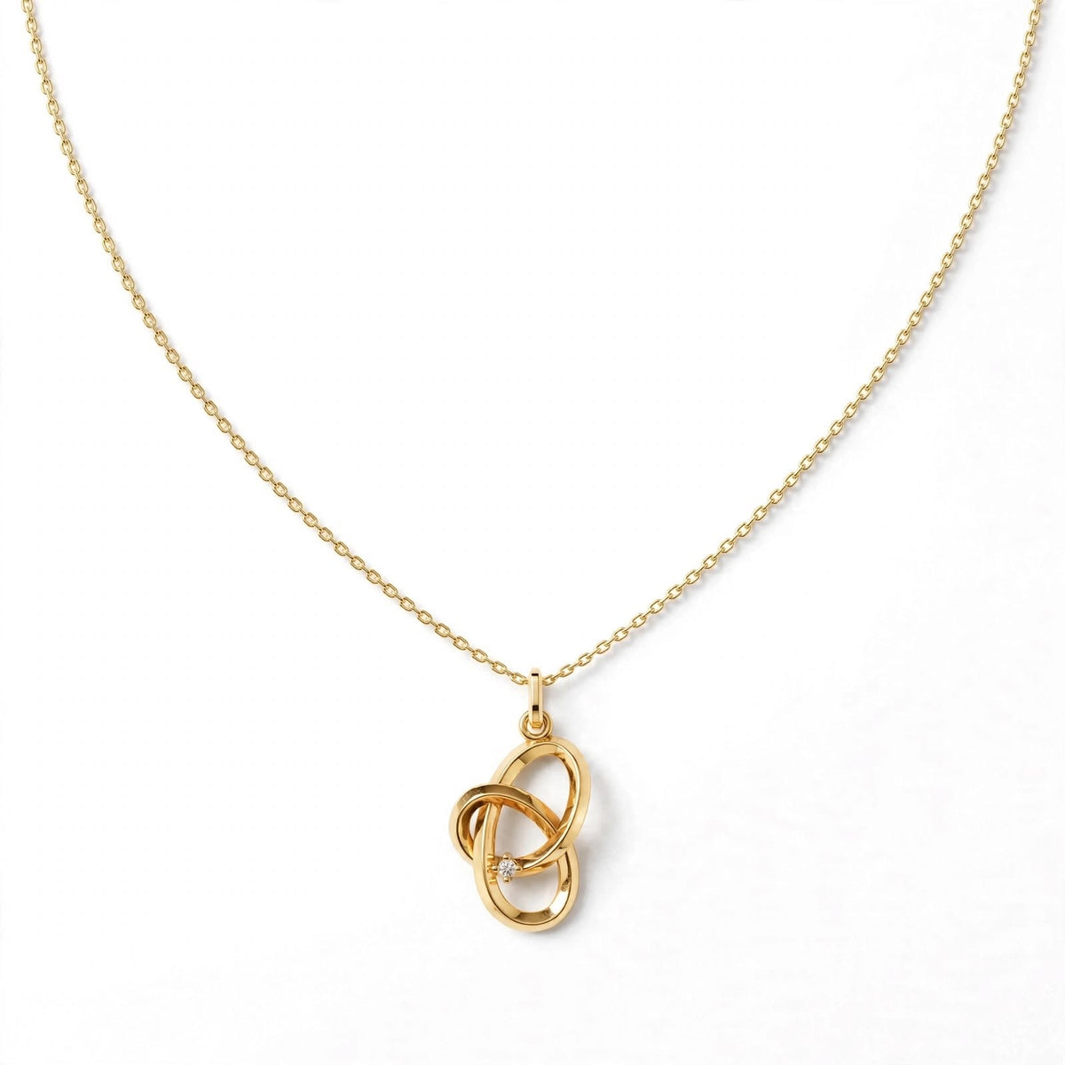 Aşk Düğümü Kolye | Fable Serisi | Altın Kaplama 925 Gümüş | Mihu Jewelry