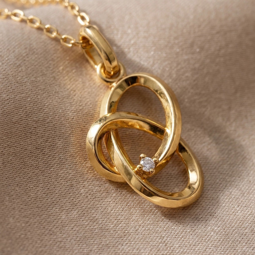 Aşk Düğümü Kolye | Fable Serisi | Altın Kaplama 925 Gümüş | Mihu Jewelry