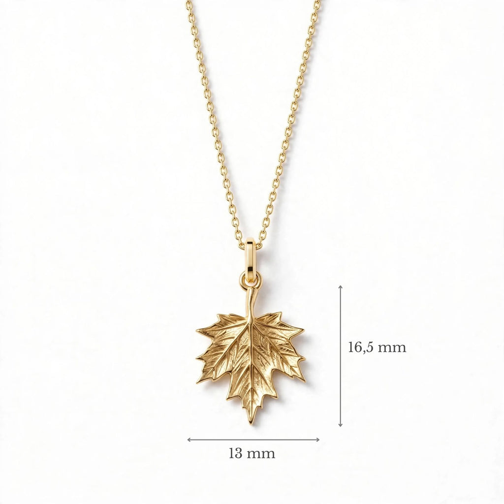 Çınar Yaprağı Kolye | Season Serisi | 925 Gümüş | Mihu Jewelry