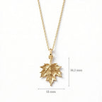 Çınar Yaprağı Kolye | Season Serisi | 925 Gümüş | Mihu Jewelry