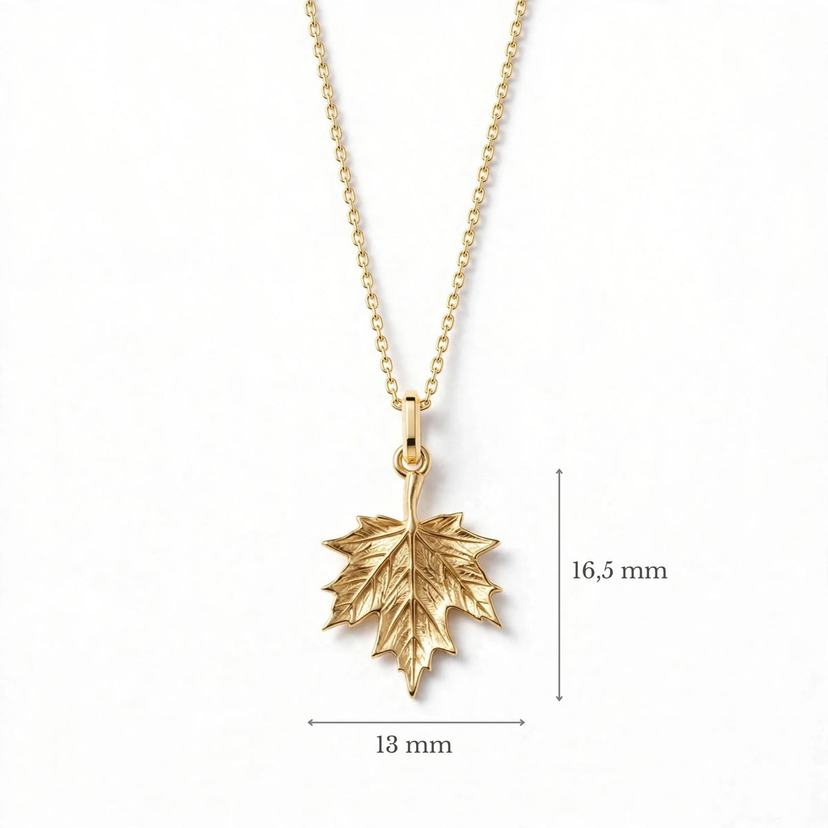 Çınar Yaprağı Kolye | Season Serisi | 925 Gümüş | Mihu Jewelry