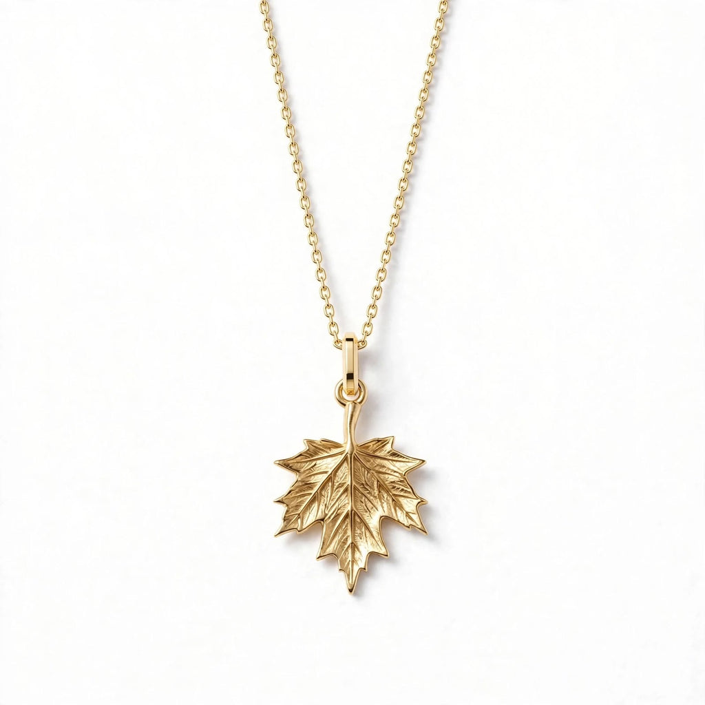 Çınar Yaprağı Kolye | Season Serisi | 925 Gümüş | Mihu Jewelry