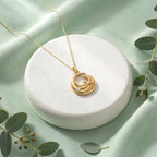 ESTP Dalga Kolye | Altın Kaplama 925 Gümüş | Mihu Jewelry