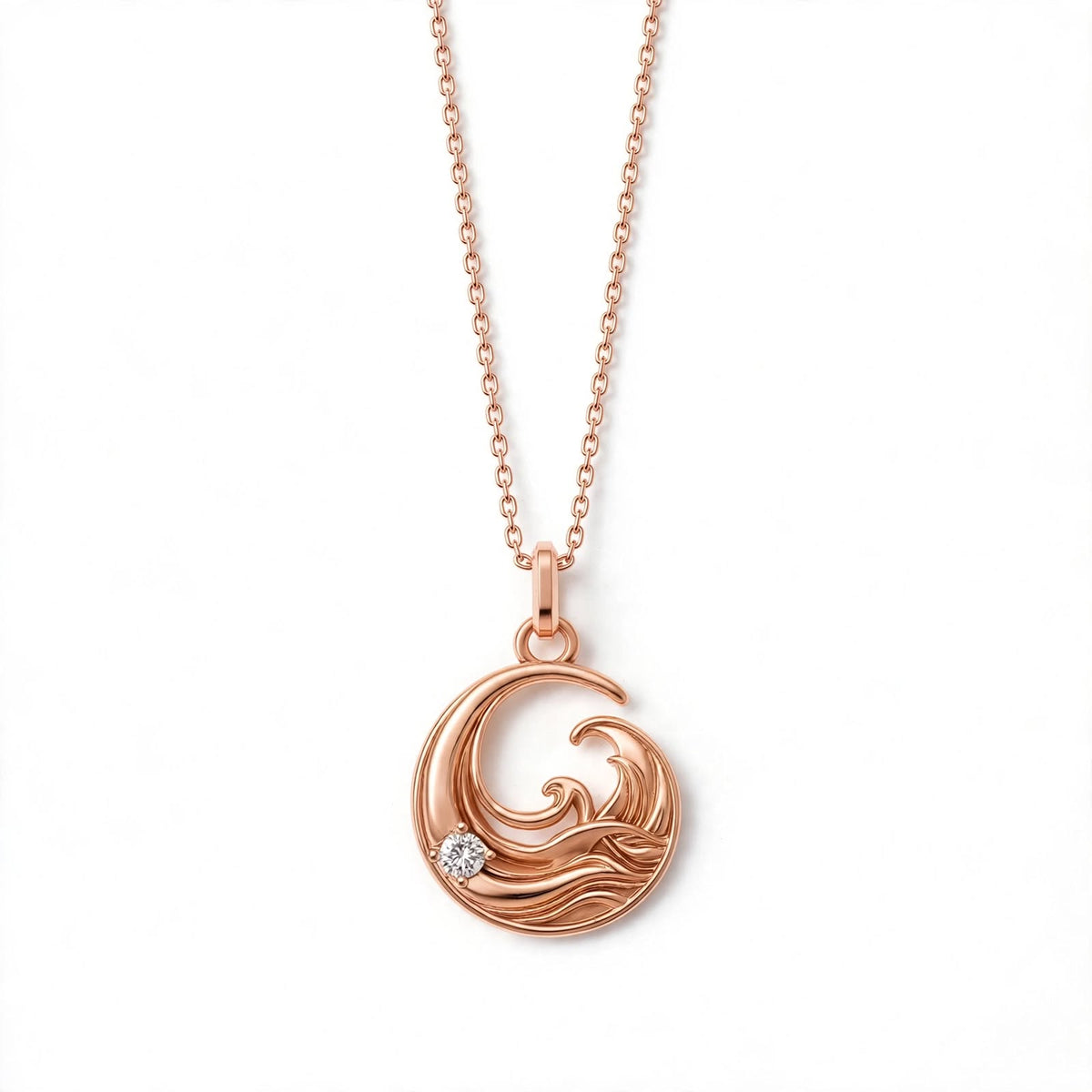 ESTP Dalga Kolye | Altın Kaplama 925 Gümüş | Mihu Jewelry