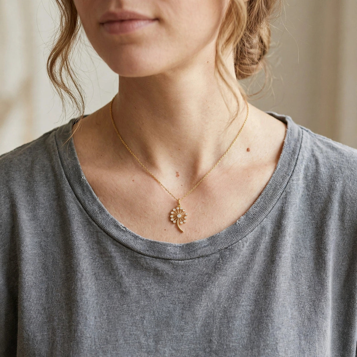 Karahindiba Kolye | Fable Serisi | 925 Gümüş | Mihu Jewelry