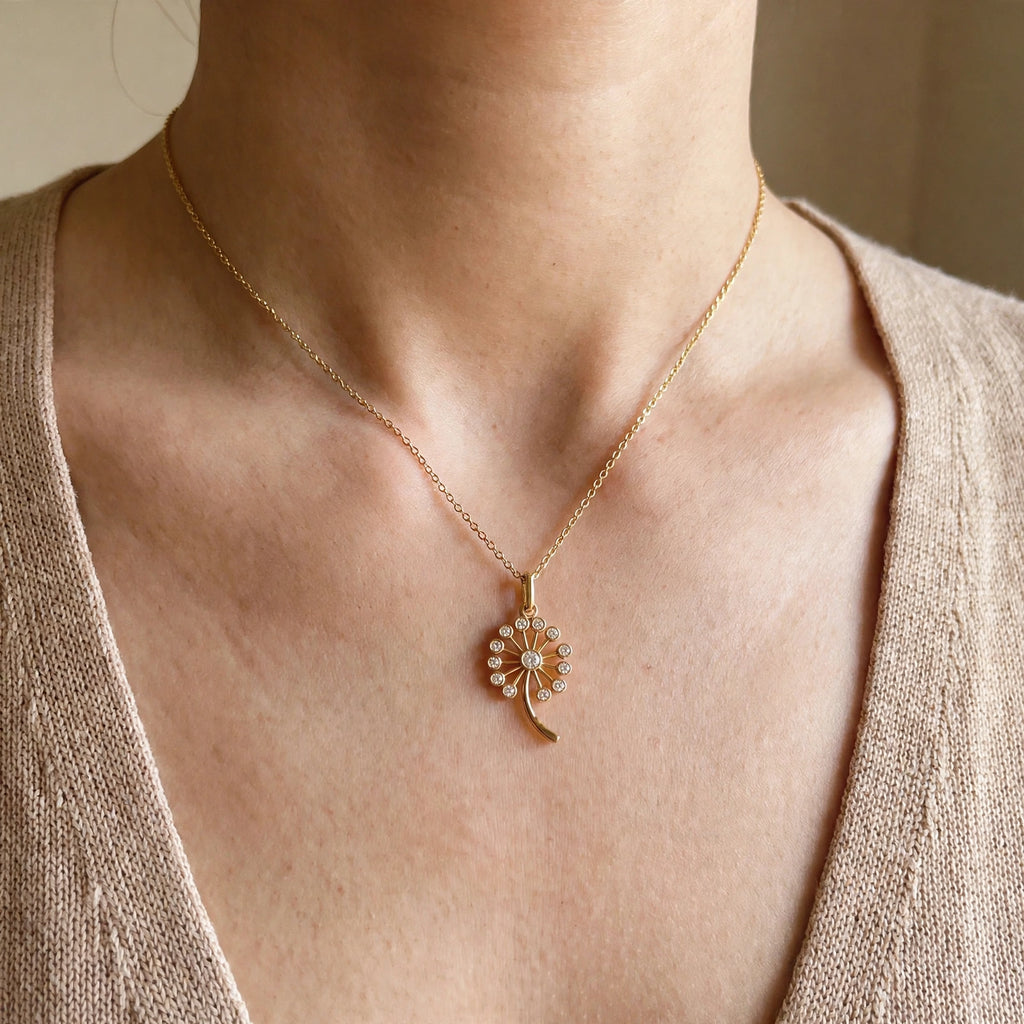 Karahindiba Kolye | Fable Serisi | 925 Gümüş | Mihu Jewelry
