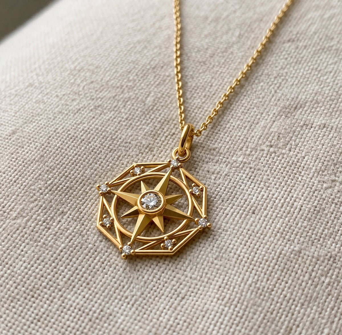 ENTP Pusula Kolye | Altın Kaplama 925 Gümüş | Mihu Jewelry