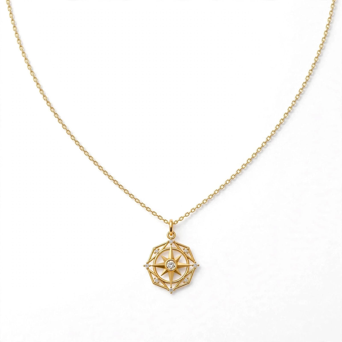 ENTP Pusula Kolye | Altın Kaplama 925 Gümüş | Mihu Jewelry