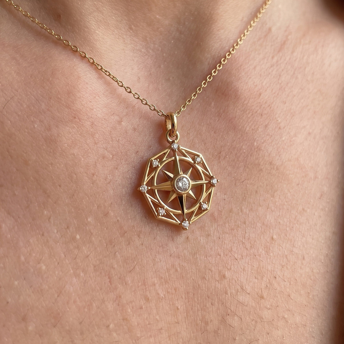 ENTP Pusula Kolye | Altın Kaplama 925 Gümüş | Mihu Jewelry