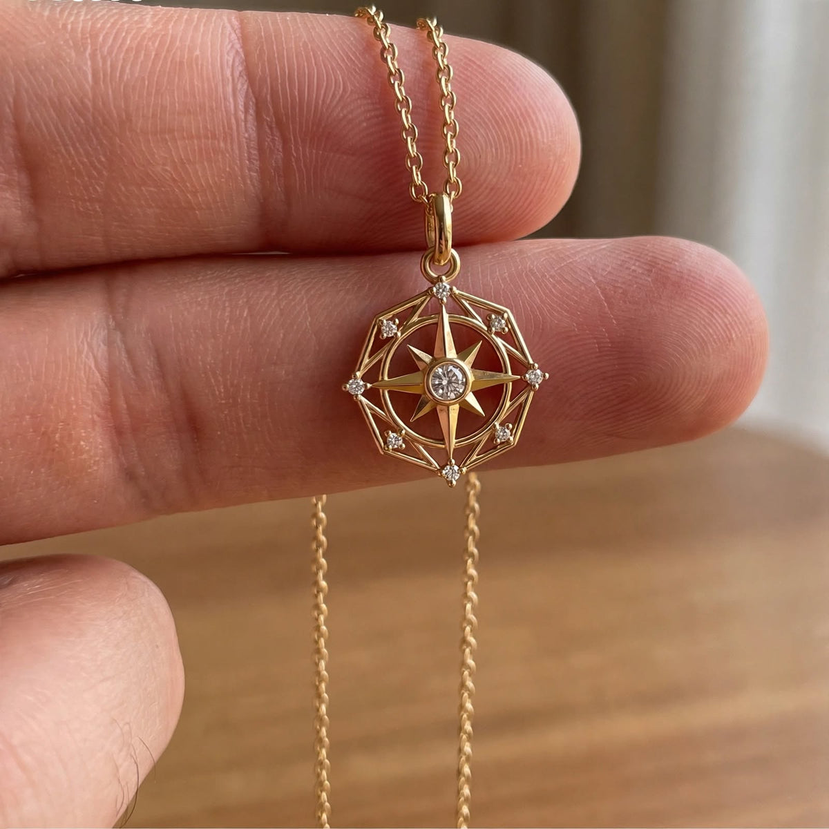 ENTP Pusula Kolye | Altın Kaplama 925 Gümüş | Mihu Jewelry