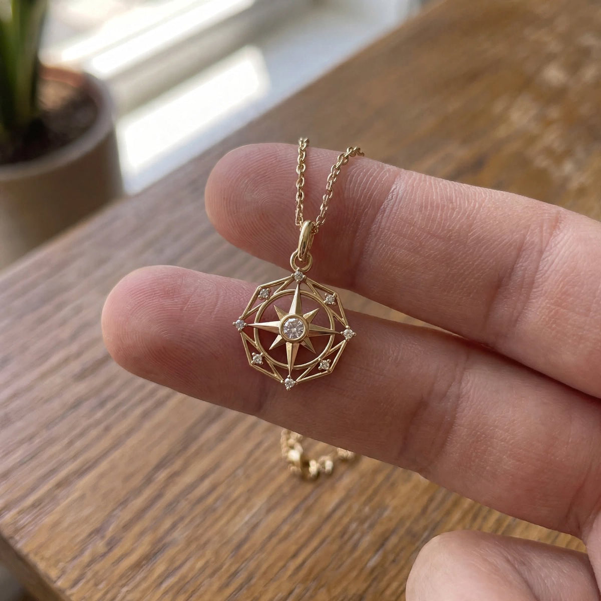ENTP Pusula Kolye | Altın Kaplama 925 Gümüş | Mihu Jewelry