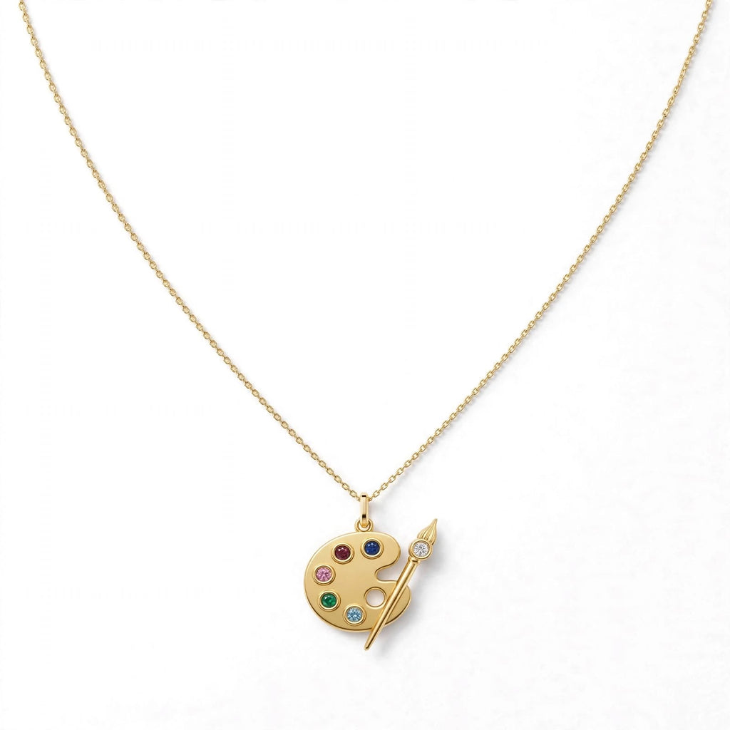 ESFP Palet Kolye | MBTI Serisi | 925 Gümüş | Mihu Jewelry