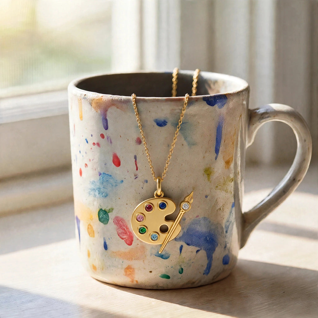 ESFP Palet Kolye | MBTI Serisi | 925 Gümüş | Mihu Jewelry