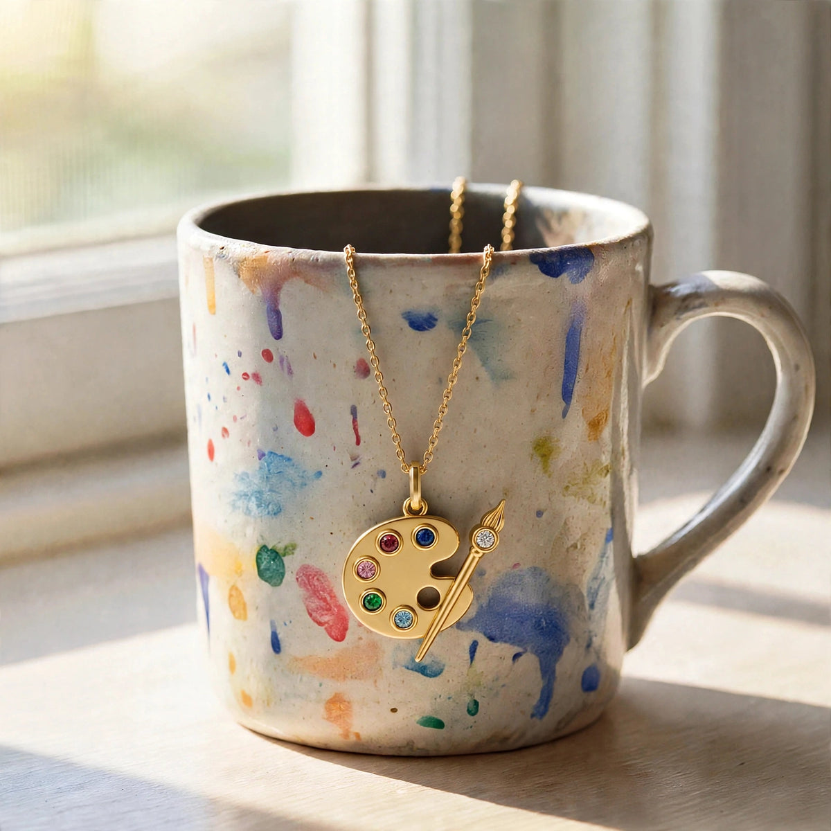 ESFP Palet Kolye | MBTI Serisi | 925 Gümüş | Mihu Jewelry