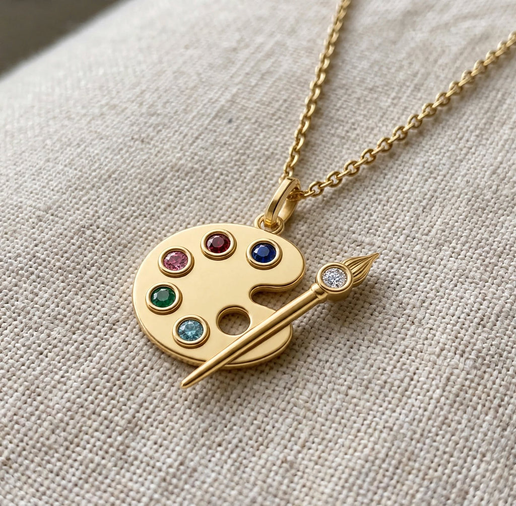 ESFP Palet Kolye | MBTI Serisi | 925 Gümüş | Mihu Jewelry