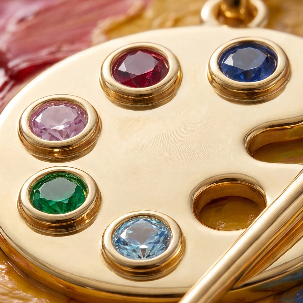 ESFP Palet Kolye | MBTI Serisi | 925 Gümüş | Mihu Jewelry