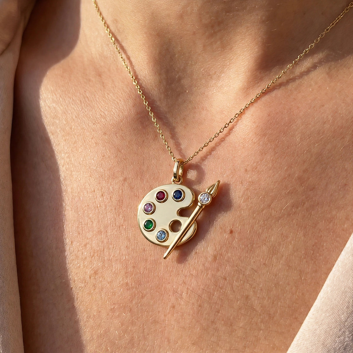 ESFP Palet Kolye | MBTI Serisi | 925 Gümüş | Mihu Jewelry