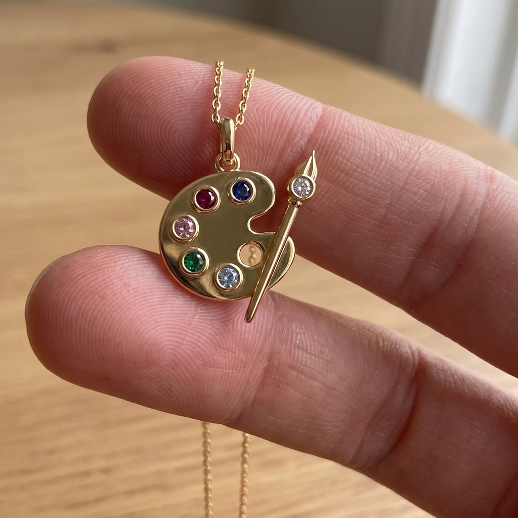 ESFP Palet Kolye | MBTI Serisi | 925 Gümüş | Mihu Jewelry