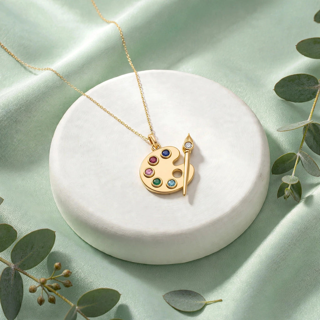 ESFP Palet Kolye | MBTI Serisi | 925 Gümüş | Mihu Jewelry