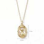 ESTJ Kum Saati Kolye | Altın Kaplama 925 Gümüş | Mihu Jewelry