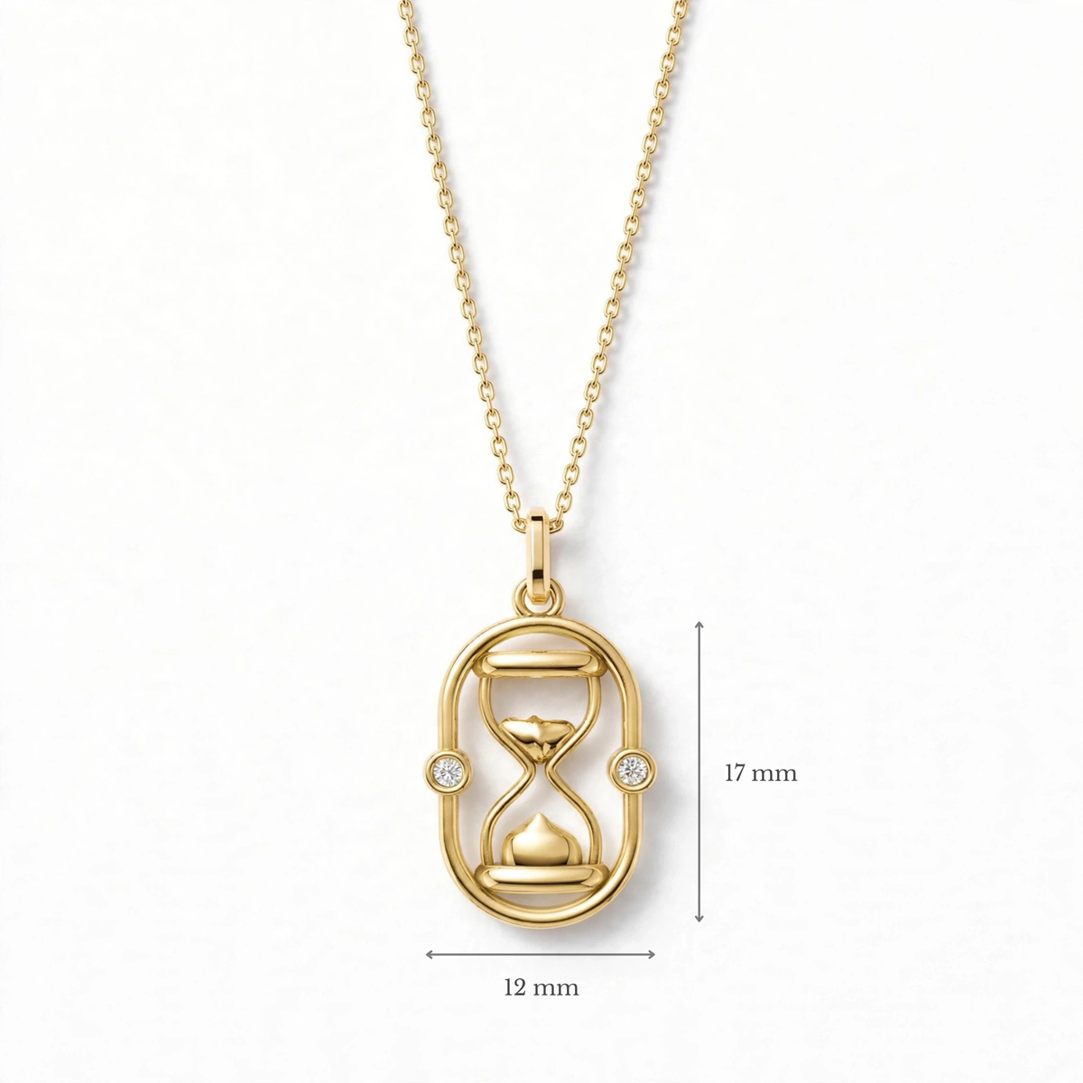 ESTJ Kum Saati Kolye | Altın Kaplama 925 Gümüş | Mihu Jewelry