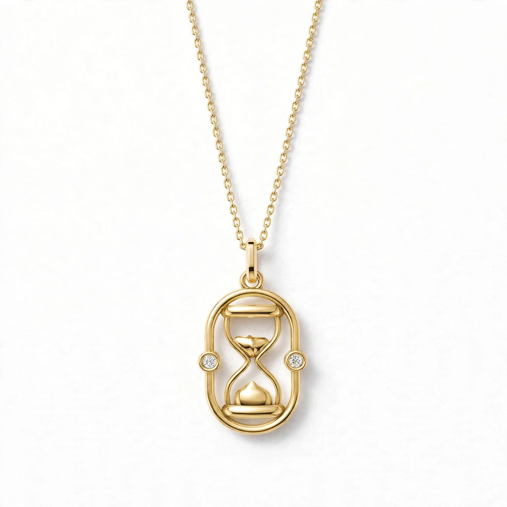ESTJ Kum Saati Kolye | Altın Kaplama 925 Gümüş | Mihu Jewelry
