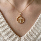 Güneş Madalyon Kolye | Fable Serisi | Altın Kaplama 925 Gümüş | Mihu Jewelry