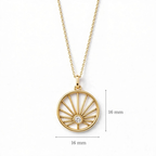 Güneş Madalyon Kolye | Fable Serisi | Altın Kaplama 925 Gümüş | Mihu Jewelry