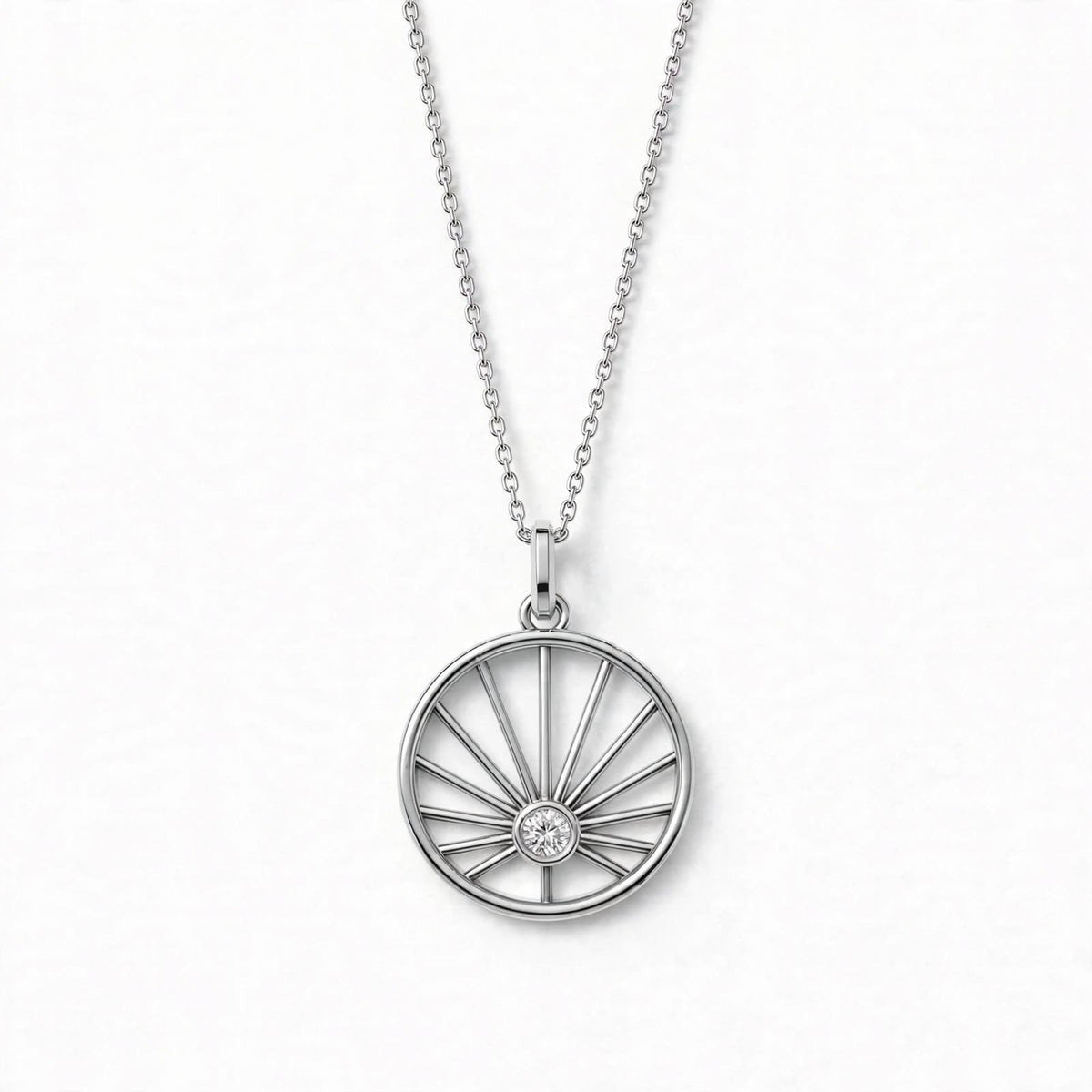 Güneş Madalyon Kolye | Fable Serisi | Altın Kaplama 925 Gümüş | Mihu Jewelry