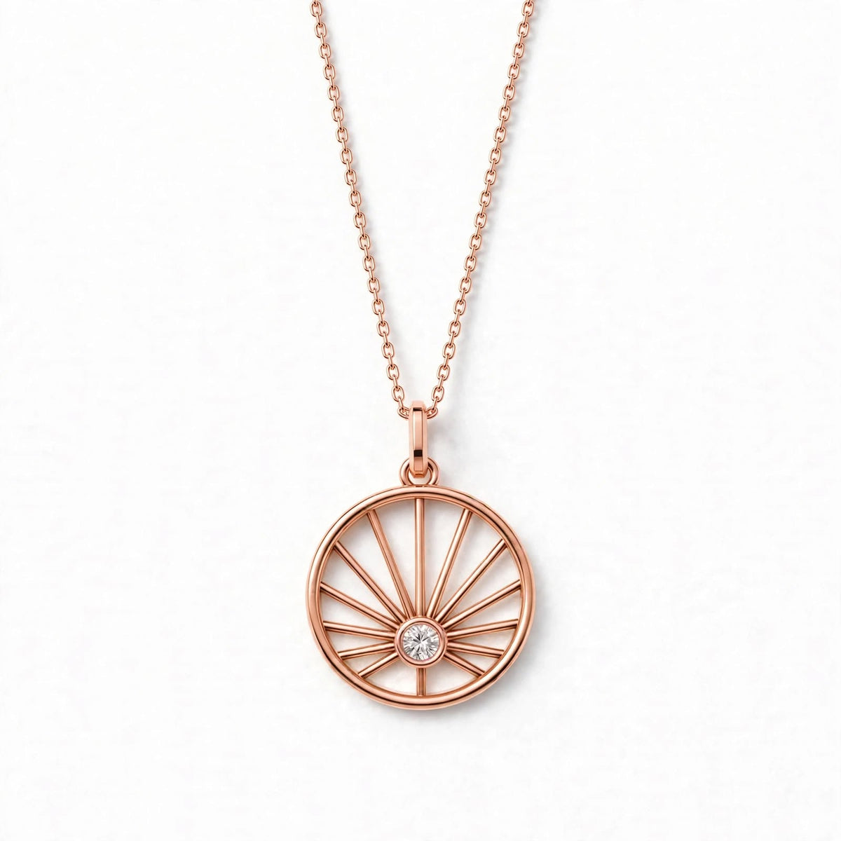Güneş Madalyon Kolye | Fable Serisi | Altın Kaplama 925 Gümüş | Mihu Jewelry