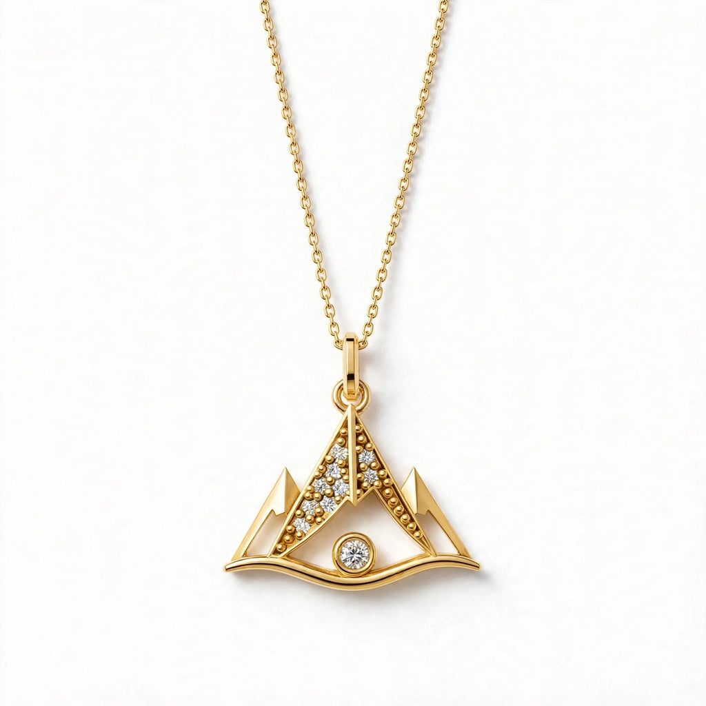 ISTP Dağ Kolye | Altın Kaplama 925 Gümüş | Mihu Jewelry