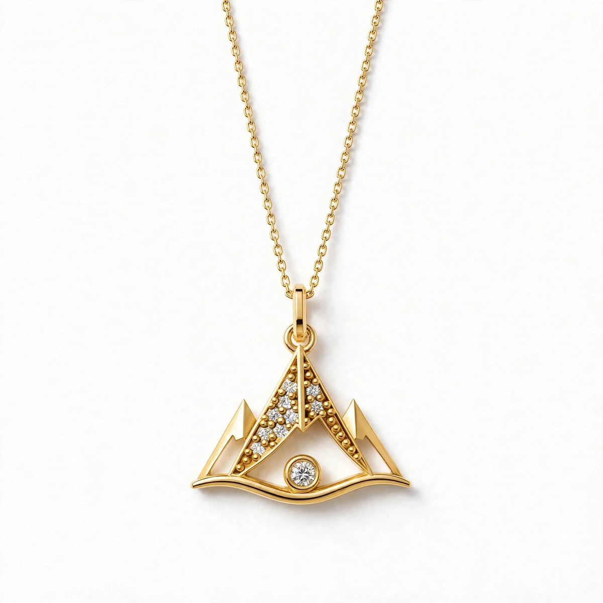 ISTP Dağ Kolye | Altın Kaplama 925 Gümüş | Mihu Jewelry