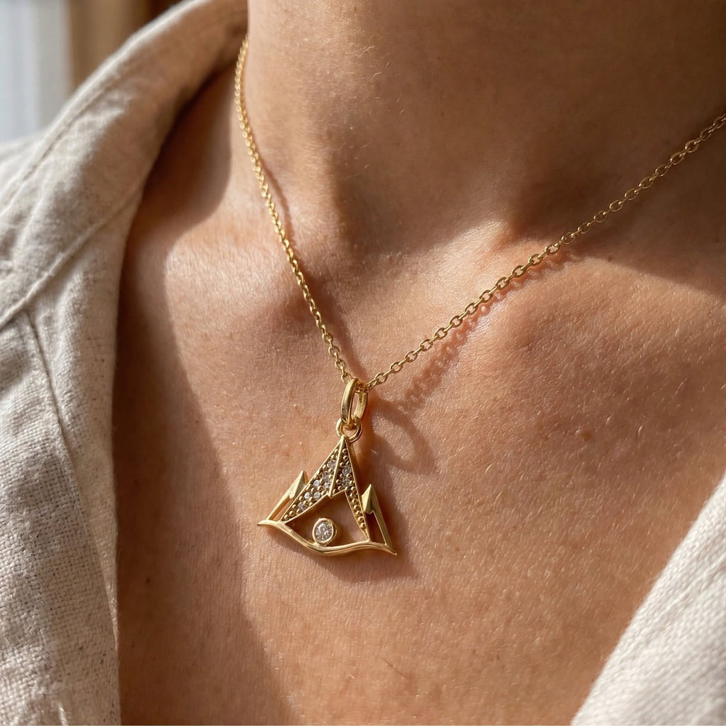 ISTP Dağ Kolye | Altın Kaplama 925 Gümüş | Mihu Jewelry