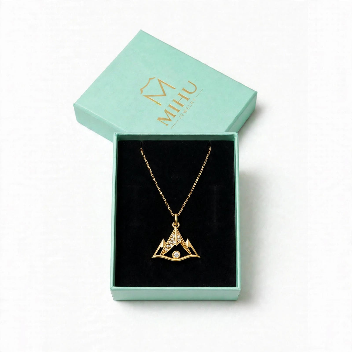 ISTP Dağ Kolye | Altın Kaplama 925 Gümüş | Mihu Jewelry