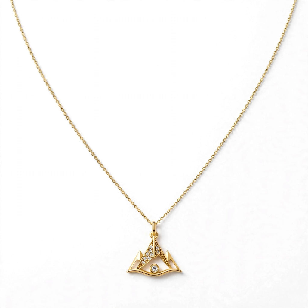 ISTP Dağ Kolye | Altın Kaplama 925 Gümüş | Mihu Jewelry