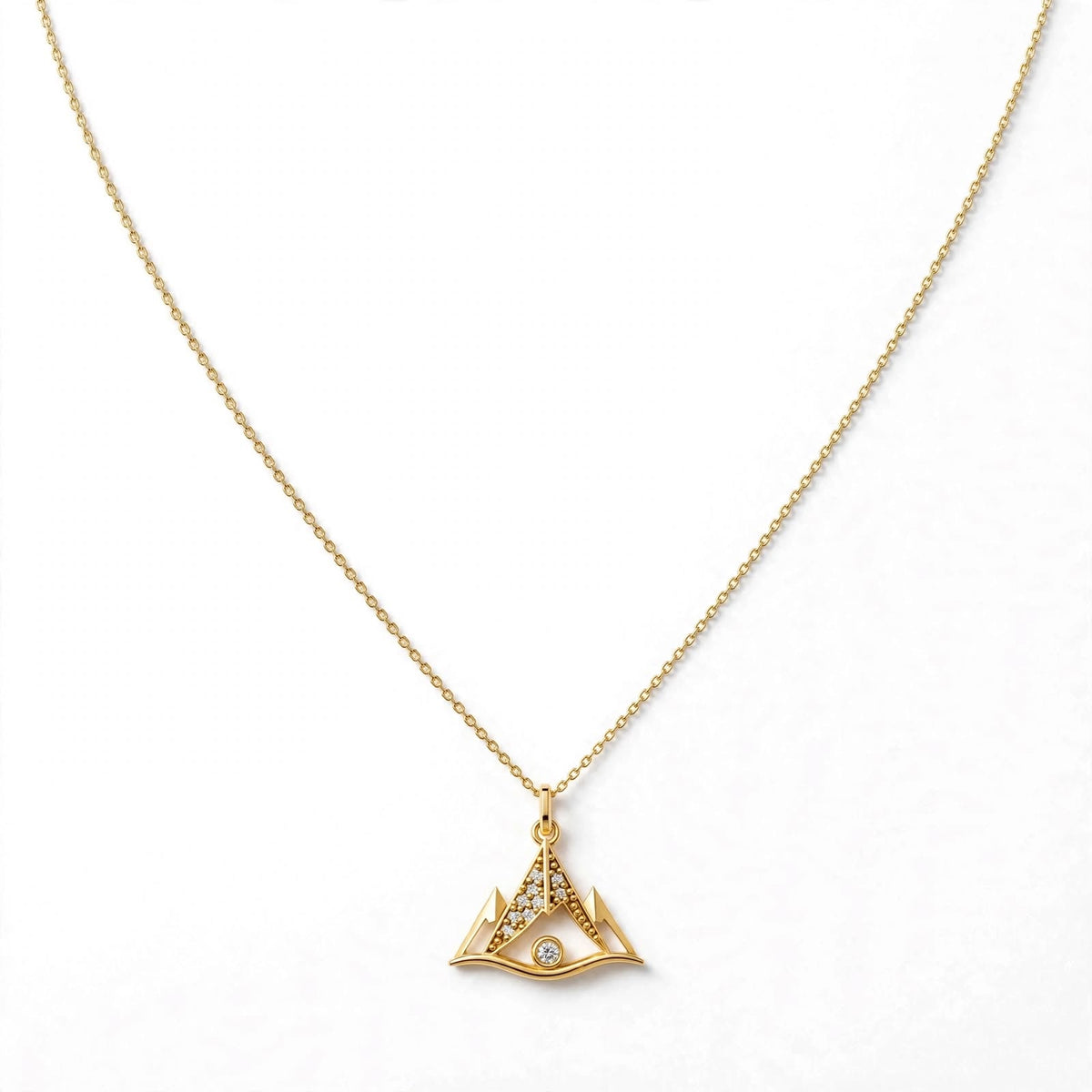 ISTP Dağ Kolye | Altın Kaplama 925 Gümüş | Mihu Jewelry