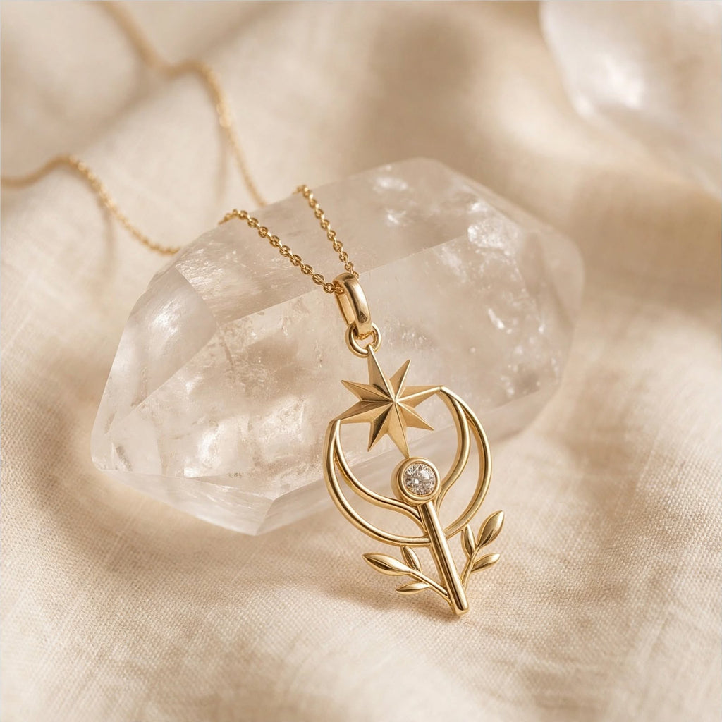 Kuzey Yıldızı Lale Kolye | Fable Serisi | 925 Gümüş | Mihu Jewelry