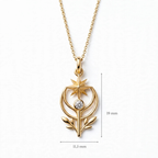 Kuzey Yıldızı Lale Kolye | Fable Serisi | 925 Gümüş | Mihu Jewelry