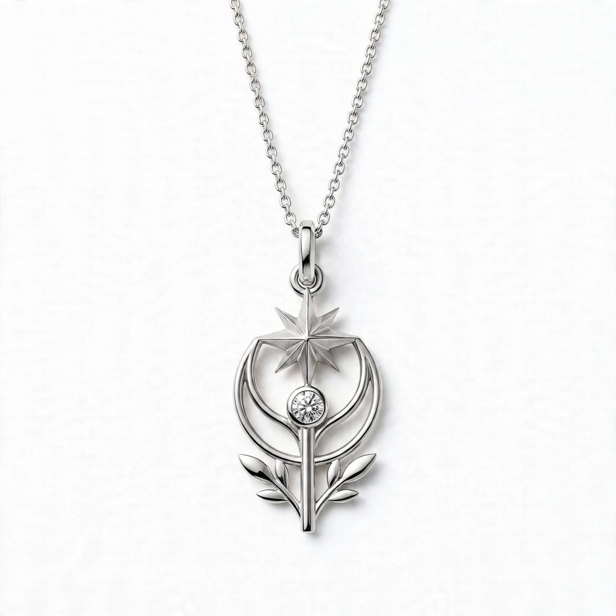 Kuzey Yıldızı Lale Kolye | Fable Serisi | 925 Gümüş | Mihu Jewelry