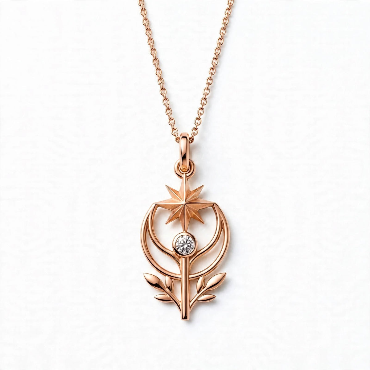 Kuzey Yıldızı Lale Kolye | Fable Serisi | 925 Gümüş | Mihu Jewelry