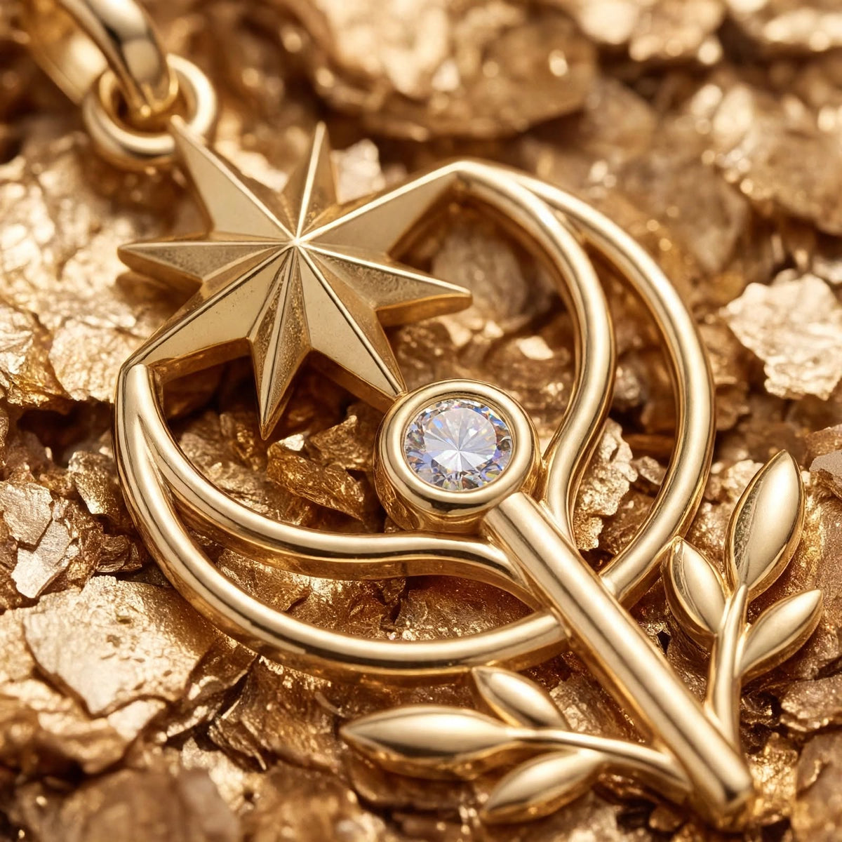 Kuzey Yıldızı Lale Kolye | Fable Serisi | 925 Gümüş | Mihu Jewelry